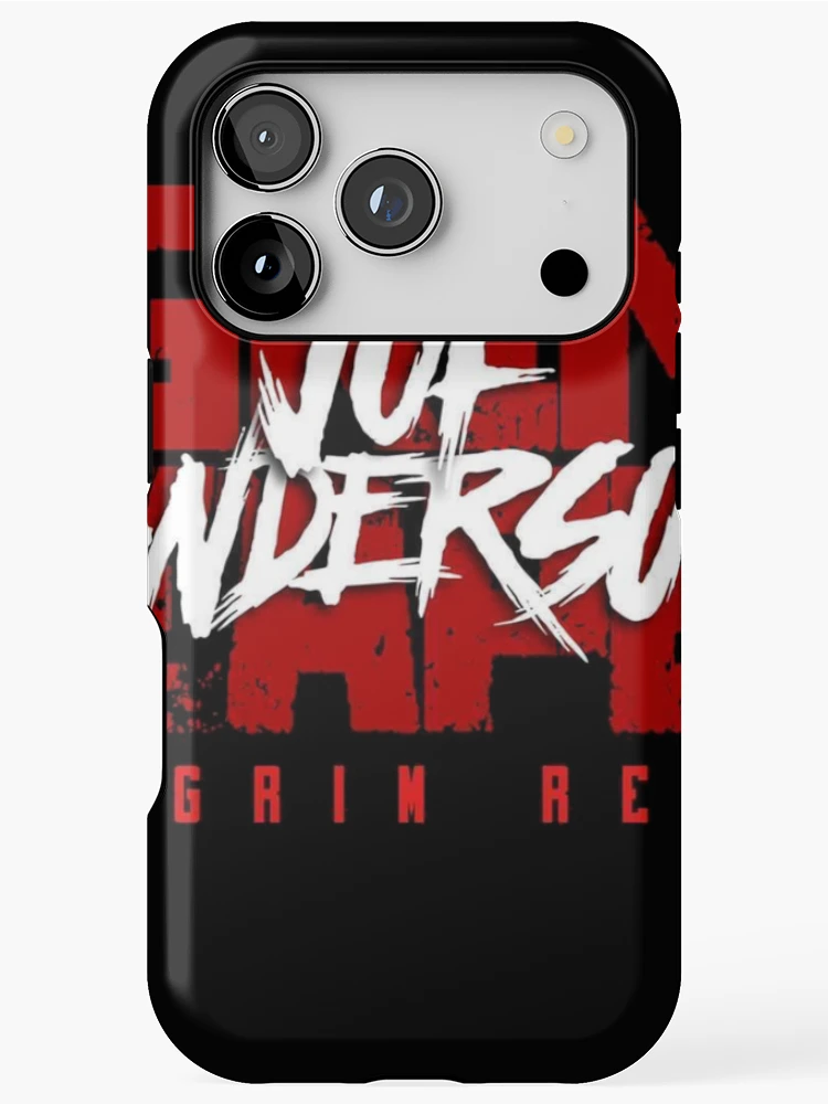 Thumbnail 1 of 4, iPhone Case, Joe Anderson Grim Reaper Red & White Merch designed and sold by Tennessee Backyard Wrestling.