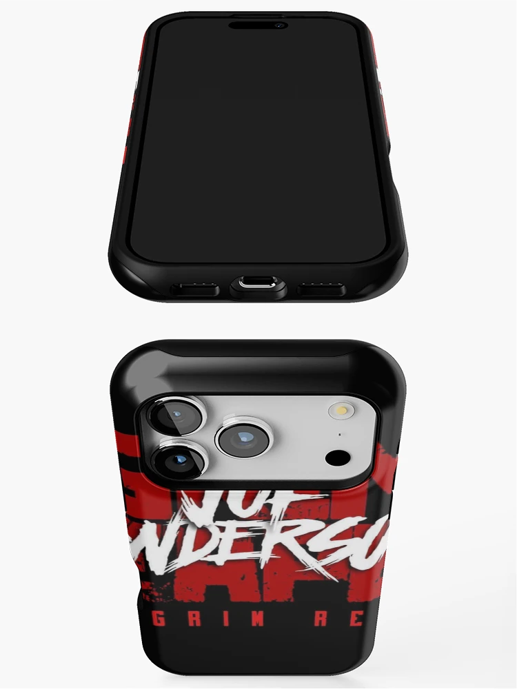 Thumbnail 3 of 4, iPhone Case, Joe Anderson Grim Reaper Red & White Merch designed and sold by Tennessee Backyard Wrestling.