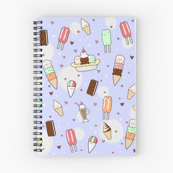 Item preview, Ice Cream Pattern Pastel Blue designed and sold by Maple Design Studio.