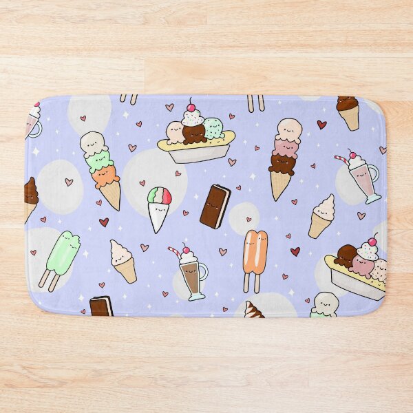 Item preview, Ice Cream Pattern Pastel Blue designed and sold by Maple Design Studio.
