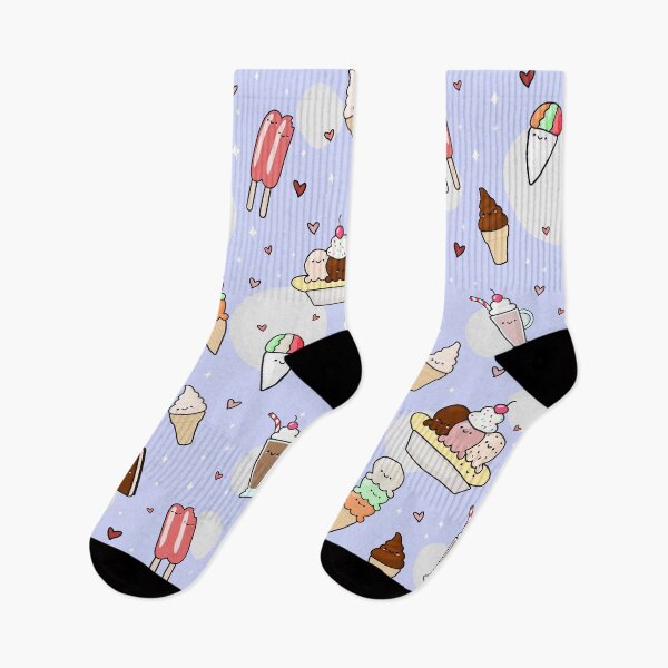 Item preview, Ice Cream Pattern Pastel Blue designed and sold by Maple Design Studio.