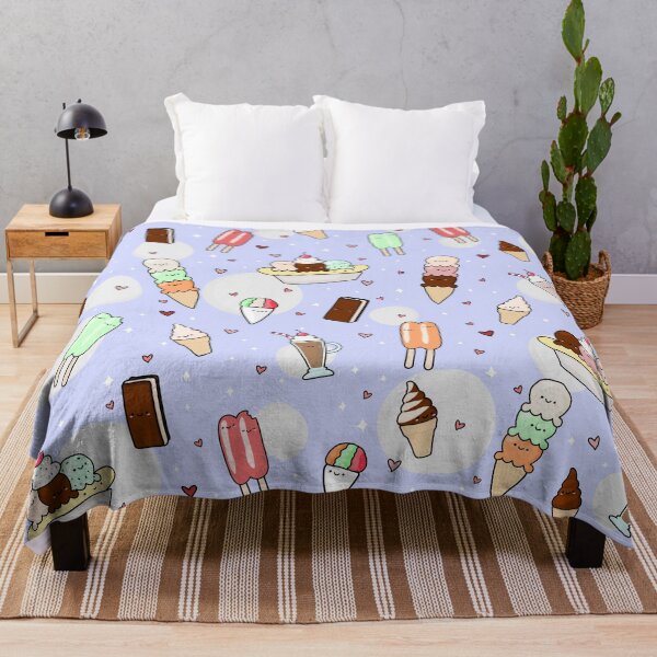 Item preview, Ice Cream Pattern Pastel Blue designed and sold by Maple Design Studio.