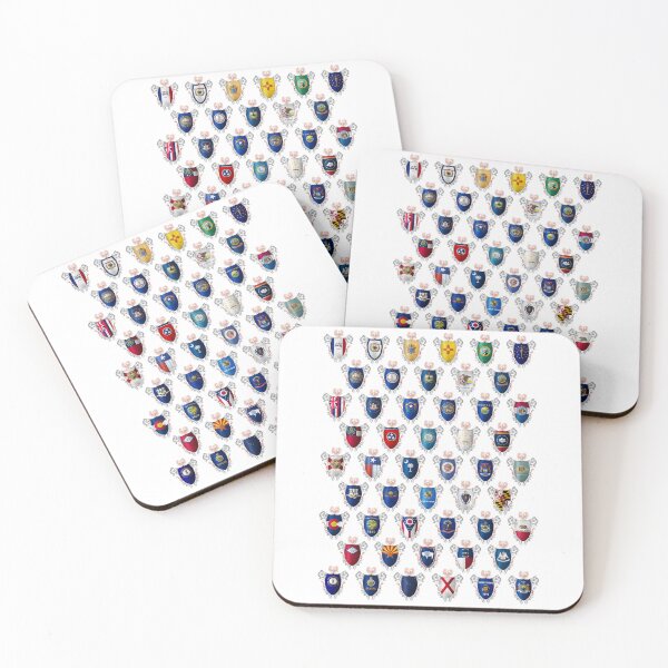 Item preview, All united states flag medieval heraldry coat of arms style designed and sold by ChaosEdits.