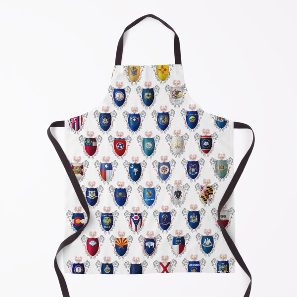 Item preview, All united states flag medieval heraldry coat of arms style designed and sold by ChaosEdits.