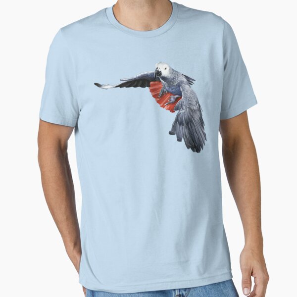 AFRICAN GREY PARROT (FLYING) #2 Essential T-Shirt