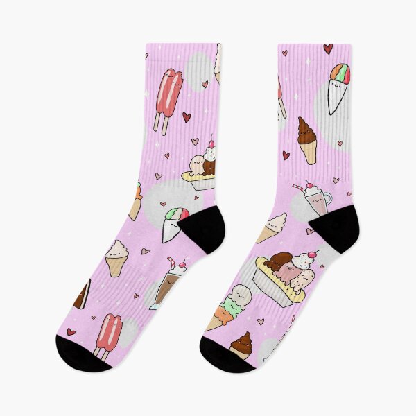 Item preview, Cutesy Ice Cream Pattern Pastel Pink designed and sold by Maple Design Studio.