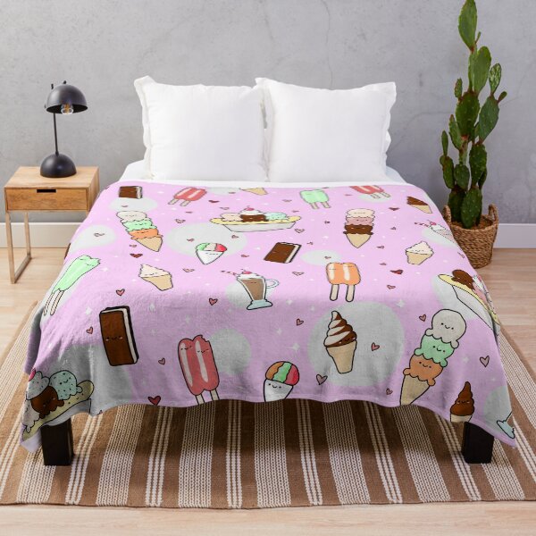 Item preview, Cutesy Ice Cream Pattern Pastel Pink designed and sold by Maple Design Studio.