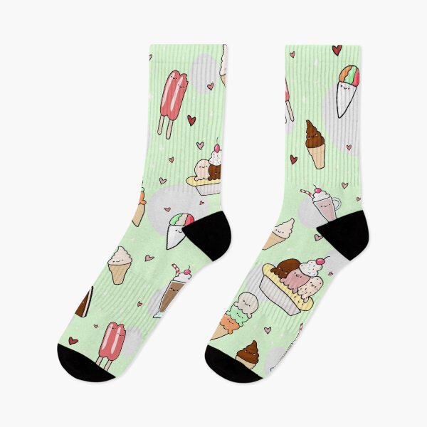 Item preview, Cutesy Ice Cream Pattern Pastel Green designed and sold by Maple Design Studio.
