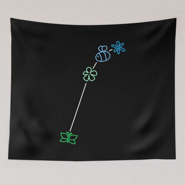 Item preview, Aries Zodiac Constellation Gay Man Flowers Butterflies Bees designed and sold by cashewdays.