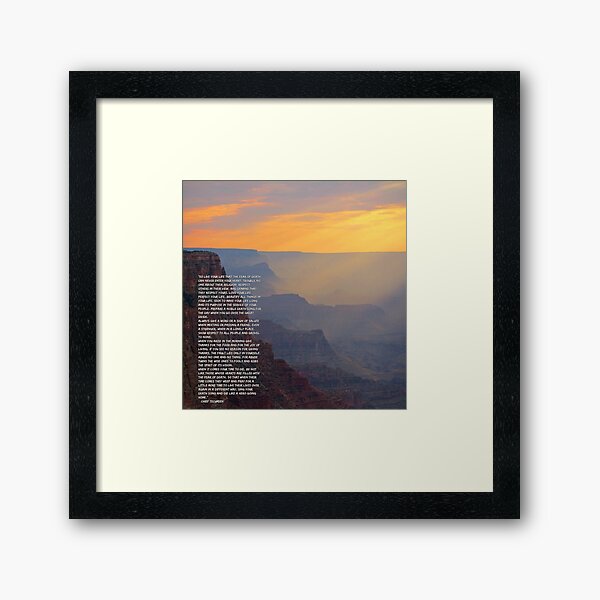 Tecumseh Poem Framed Art Print