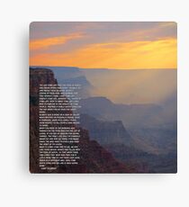 Tecumseh Poem Canvas Print