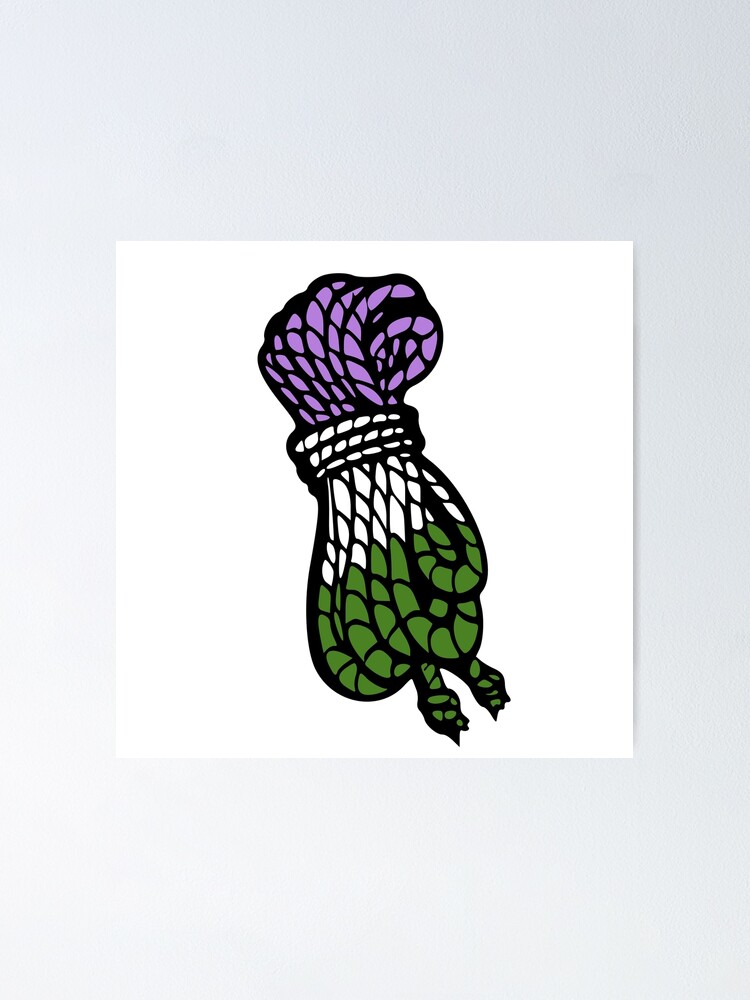 Genderqueer Shibari Rope Bundle&quot; Poster for Sale by hey-howl 
