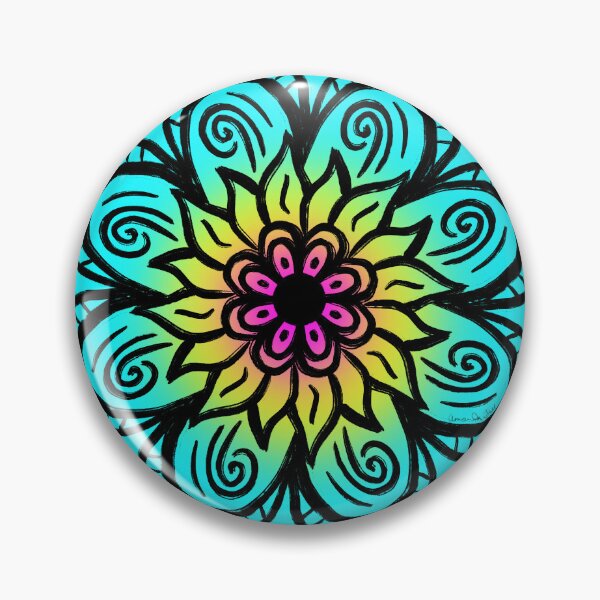 Item preview, Happy colorful mandala — flower power designed and sold by thephoenixsoul.