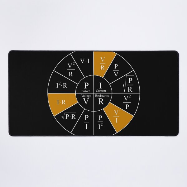Ohm, Electric Current, Electricity, Electrical Resistance, Conductance, Electrician, Ampere, Electrical Network Desk Mat