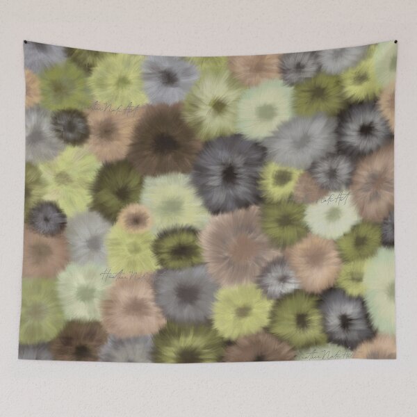 Item preview, Green Moss Flowers designed and sold by HeatherNafeArt.