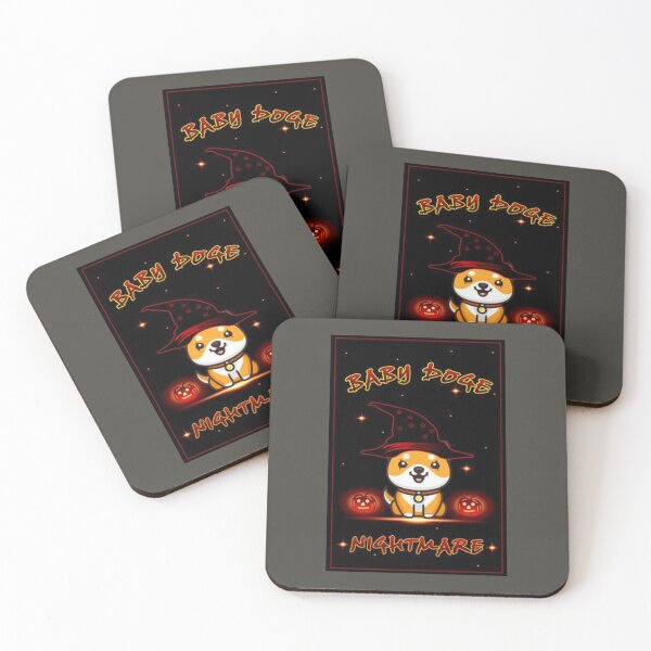 Item preview, Baby Doge coin crypto currency with halloween background designed and sold by Rachel88c.