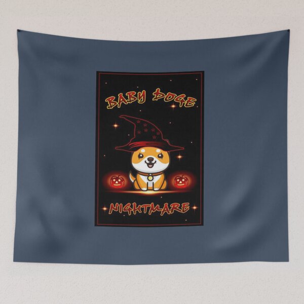 Artikelvorschau, Baby-Doge-Münzen-Kryptowährung mit Halloween-Hintergrund entworfen und verkauft von Rachel88c.