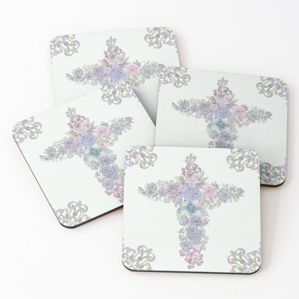 Item preview, Baroque floral cross designed and sold by Lolly's Lane Shoppe.