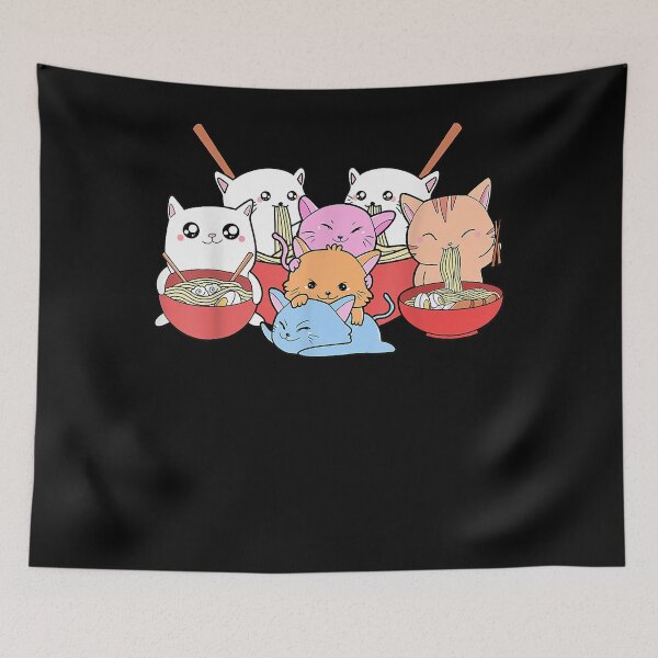 Item preview, Love Neko Manga Ramen Cat Kawaii Anime Japanese Noodle designed and sold by jehumone.