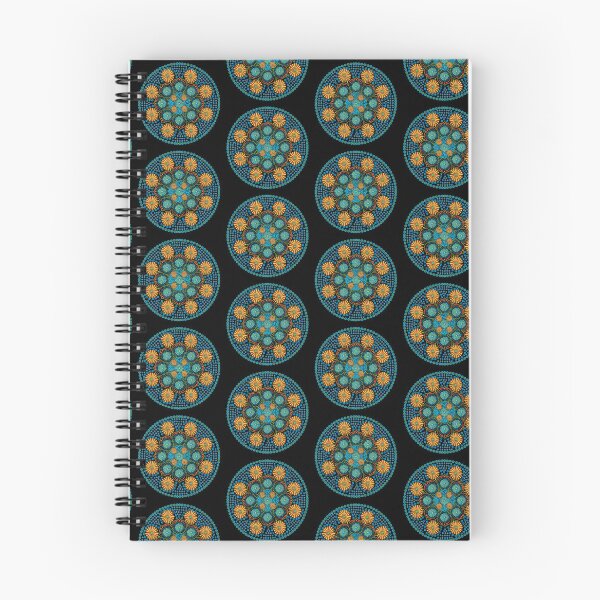 Item preview, Dotted Pinwheel Mandala Blue and Orange designed and sold by Cedarrue.