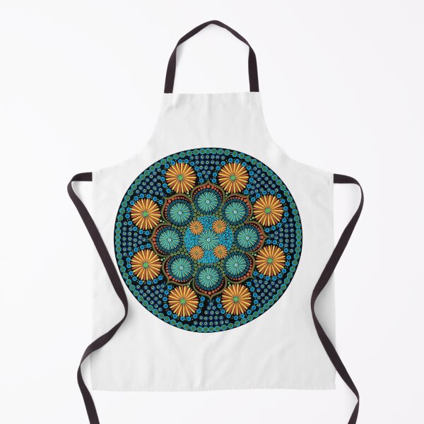 Item preview, Dotted Pinwheel Mandala Blue and Orange designed and sold by Cedarrue.