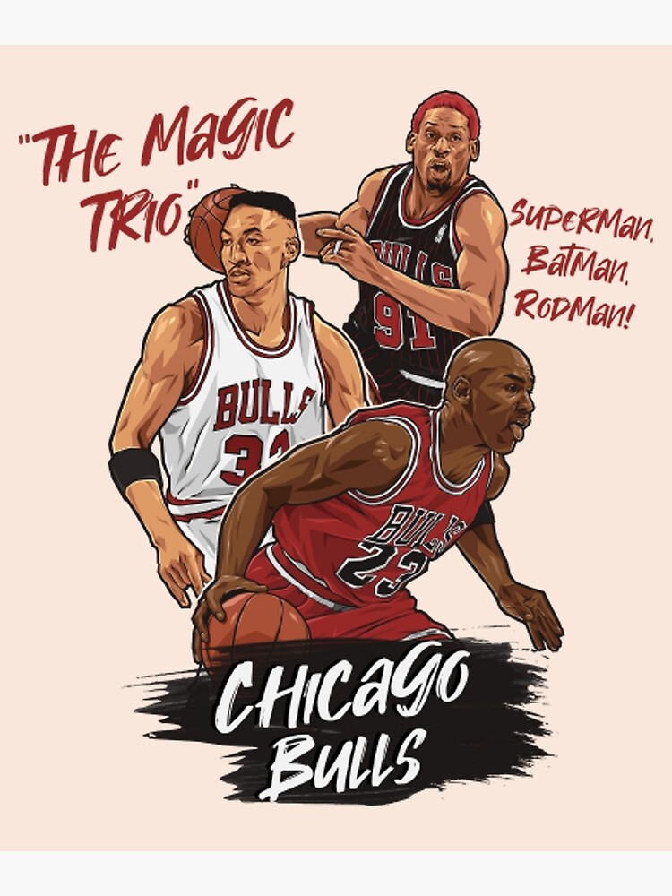 rodman pippen jordan poster