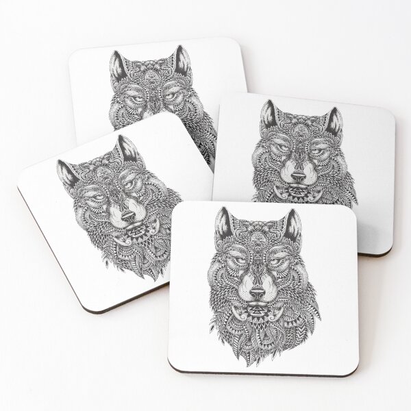 Item preview, Cool Wolf Face Detailed Artistic Tee Womens Mens Boys designed and sold by NancyxEasSHOP.