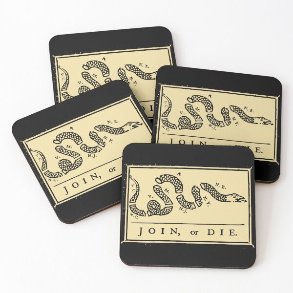 Item preview, Copy of Join or Die, 1754, Benjamin Franklin (yellow) designed and sold by ZenPhotoStudio.