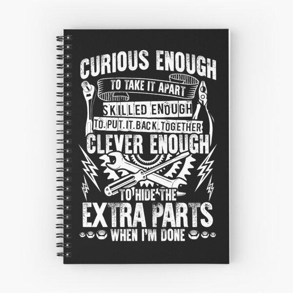 Item preview, Curious Skilled And Clever  Funny Car Auto Truck Mechanic designed and sold by NancyxEasSHOP.