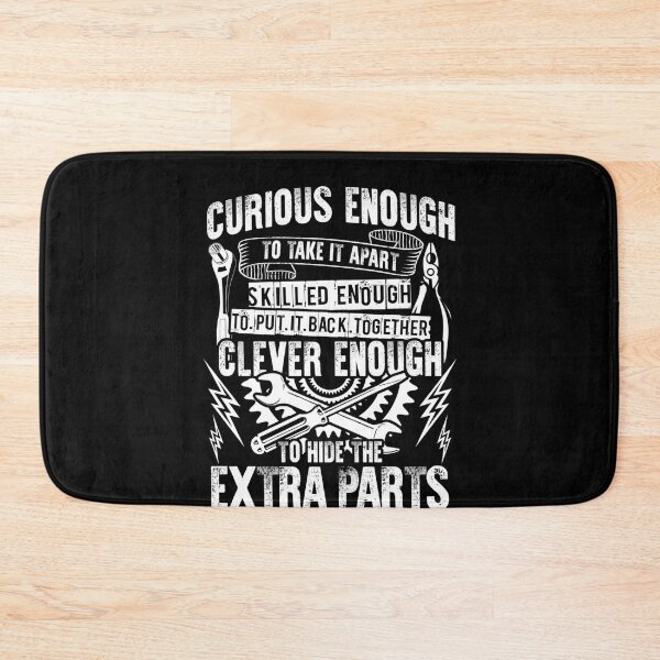 Item preview, Curious Skilled And Clever  Funny Car Auto Truck Mechanic designed and sold by NancyxEasSHOP.