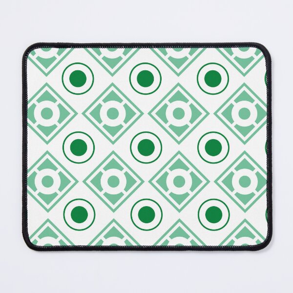 Item preview, Retro Circle and Squares Green White Pattern designed and sold by createdbycam.