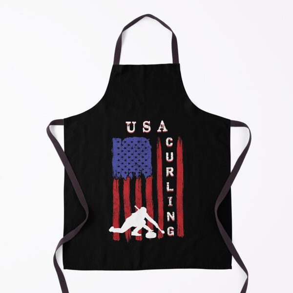 Item preview, USA Curling - Vintage Winter Sports Lovers designed and sold by R&BApparel.