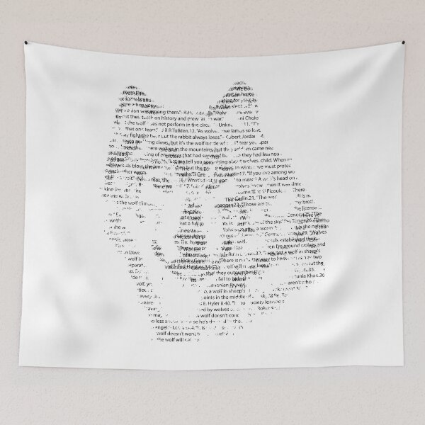 Item preview, Leader Of the Pack Wolf Head Text Portrait Black- Wolf head text designed and sold by MAEffects.