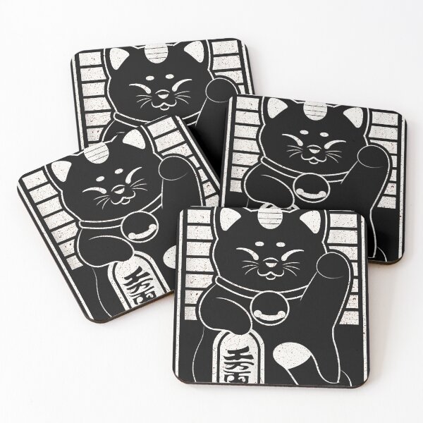 Aperçu de l'œuvre Maneki nekos - conception d'anime de style japonais de chats porte-bonheur créée et vendue par franciscone.