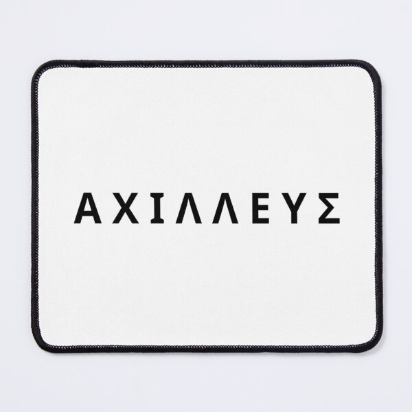 Artikelvorschau, Achilles Griechische Mythologie Halbgott Schwarze Typografie entworfen und verkauft von OnyxMoonDesigns.