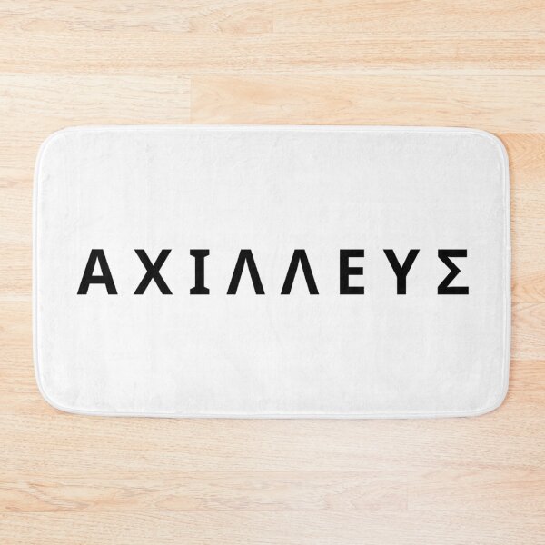 Item preview, Achilles Greek Mythology Demigod Black Typography designed and sold by OnyxMoonDesigns.