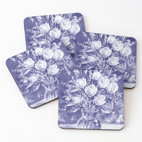 Item preview, Flowers Bouquet Purple Blue Very Peri Watercolor IV designed and sold by Irina Sztukowski.