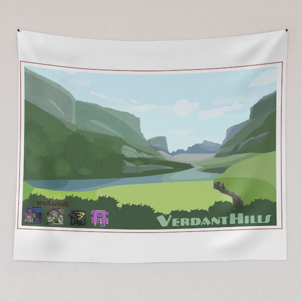 Item preview, Verdant Hills Location Poster designed and sold by Artistinwaiting.