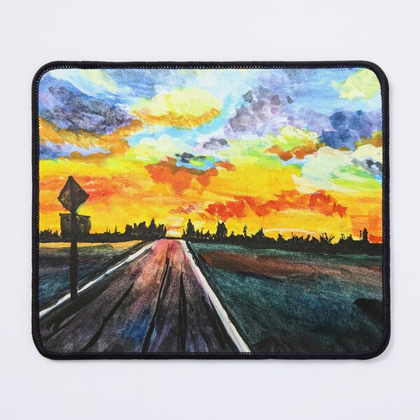 Item preview, Country Road Sunset Drive watercolor painting designed and sold by MagicGnome47.