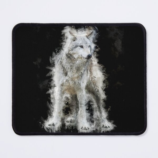 Item preview, Leader of the Pack Watercolor Standing white Wolf- Watercolor Animal Wolf designed and sold by MAEffects.