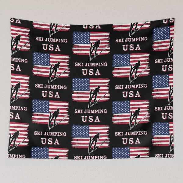 Item preview, Ski jumping American USA Flag designed and sold by R&BApparel.