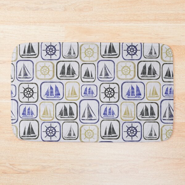 Item preview, Sailing adventure in ink block print designed and sold by anzelas.