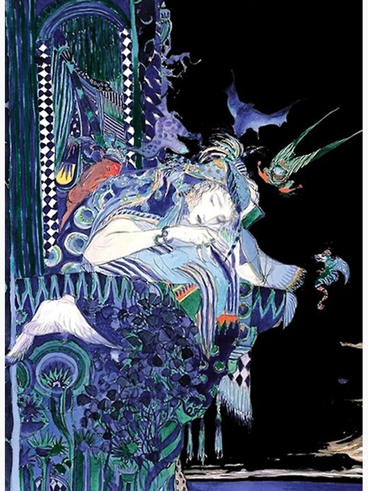 Discover Yoshitaka Amano - Blue Fantasy Premium Matte Vertical Poster