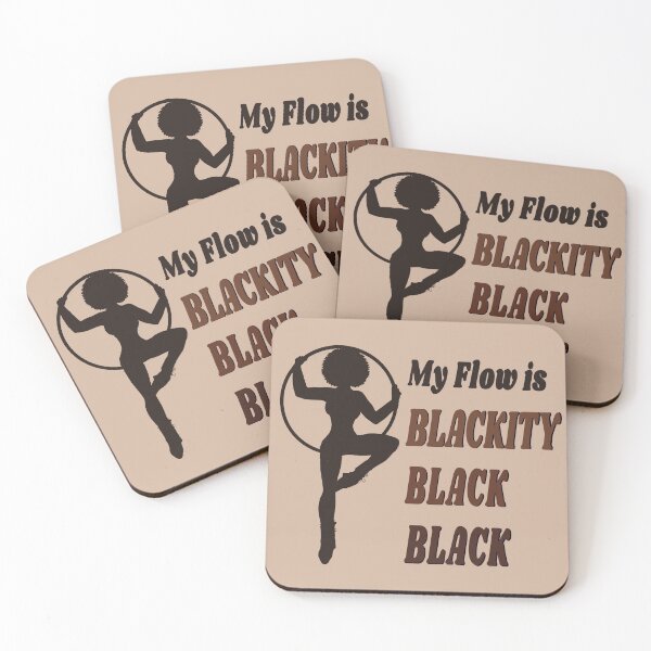 Item preview, Blackity Black Flow | Black Afro African American Hula Hooper Brown Bkgrnd designed and sold by KreativeLaedy.