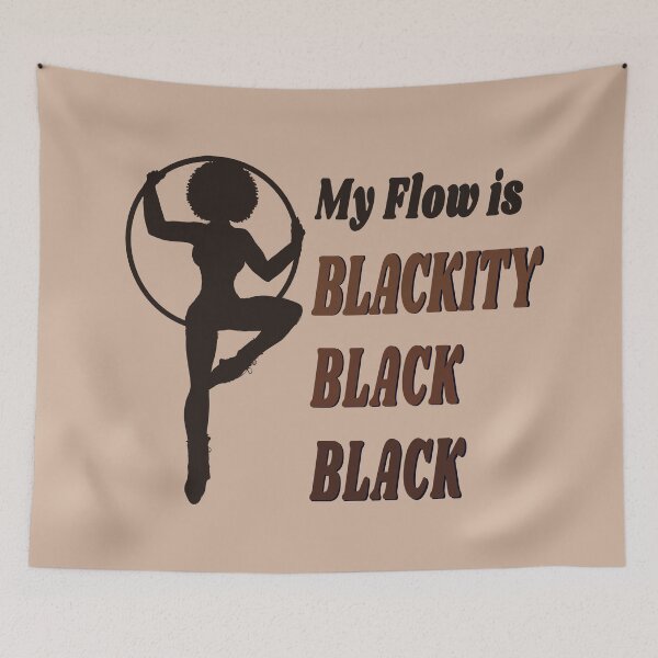 Item preview, Blackity Black Flow | Black Afro African American Hula Hooper Brown Bkgrnd designed and sold by KreativeLaedy.