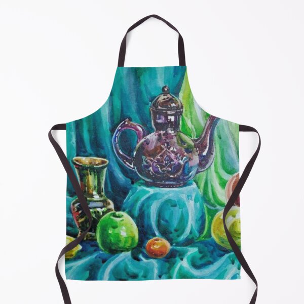 Item preview, Still life painting - Vase, kettle and fruits. designed and sold by Umiska.