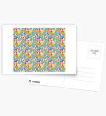 Electric Banana Monkey Pattern Postcards