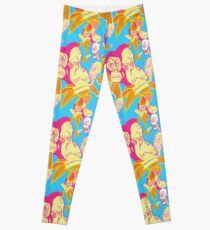 Electric Banana Monkey Pattern Leggings