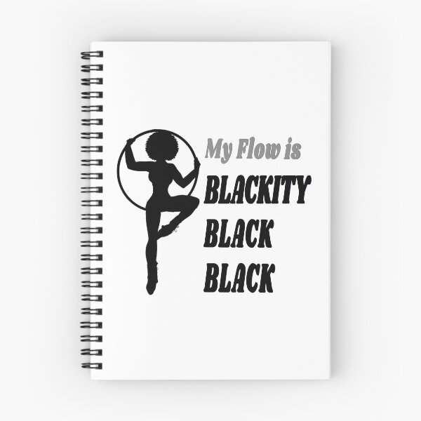 Item preview, Blackity Black Flow | Black Afro African American Hula Hooper - B&W designed and sold by KreativeLaedy.