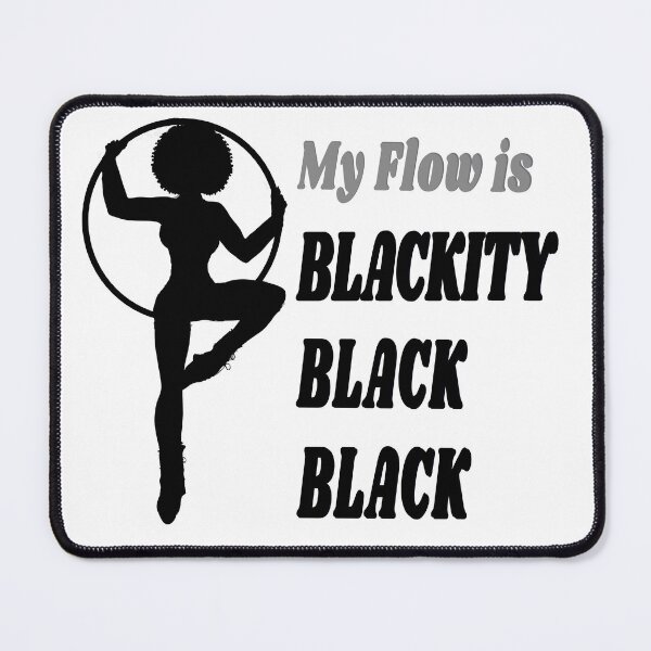 Item preview, Blackity Black Flow | Black Afro African American Hula Hooper - B&W designed and sold by KreativeLaedy.